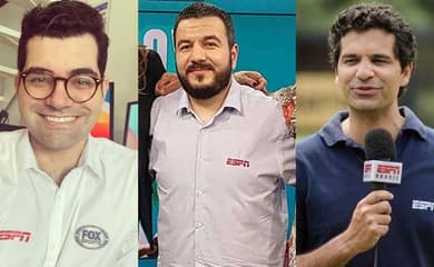 Comentaristas Esportivos Canal Espn Segurando Bolas Futebol