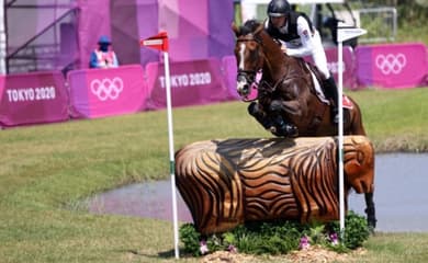 Cavalo sofre lesão durante prova dos Jogos Olímpicos e é