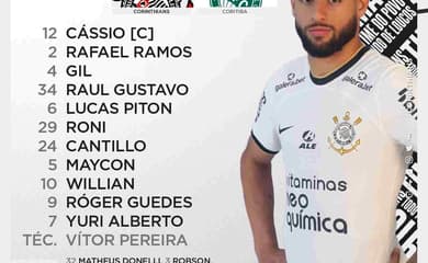 A escalação do Corinthians para o próximo jogo