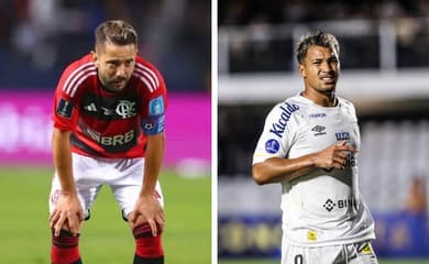 Desfalques mudam escalações de Flamengo e Santos