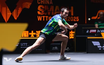 Em jogaço, Hugo Calderano é eliminado nas quartas de final do China Smash