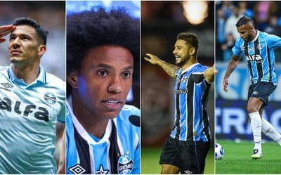 Balbuena, Willian, João Pedro e Alex Santana estão fora do duelo (Foto: Lucas Uebel/Grêmio FBPA)