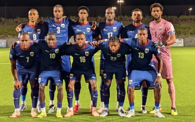 Cabo Verde antes do confronto contra Camarões (Foto: Reprodução/X)