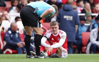 Odegaard sofre lesão ligamentar no joelho e preocupa o Arsenal