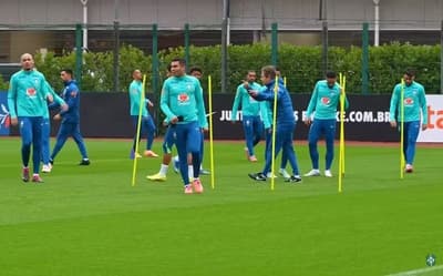Ainda com o grupo incompleto, Brasil faz primeiro treino em Londres