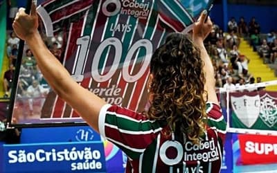 Lays completa 100 jogos com a camisa do Fluminense