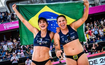 Com o bronze, Brasil amplia próprio recorde no Mundial de Vôlei de Praia