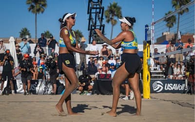 Veja lances de Duda/Ana Patrícia x Phillips/Mears no Mundial de Vôlei de Praia