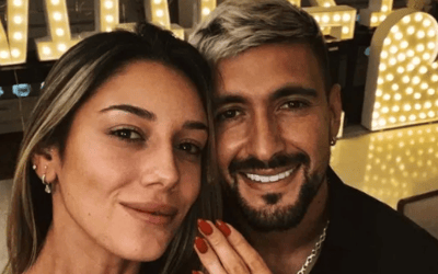 Arrascaeta, do Flamengo, e sua esposa Camila Bastiani (Foto: reprodução)