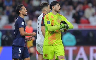 Marquinhos lamenta gol perdido na final du Mundial entre PSG e Flamengo