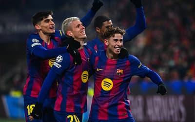 Sem Yamal, Barcelona vence Slavia Praga pela Champions League