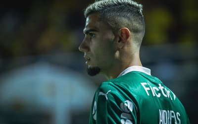 Andreas Pereira no duelo entre Mirassol x Palmeiras (Foto: Ze Rafael Photo/UAI Foto/Gazeta Press)