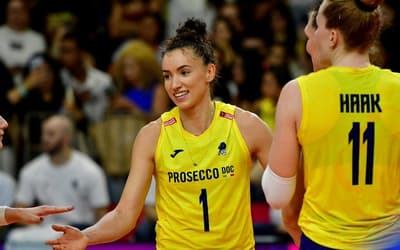 Gabi Guimarães tem atuação de gala em virada do Conegliano na Liga Italiana