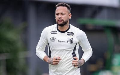 Neymar treina normalmente, mas será desfalque no duelo entre Santos e São Paulo