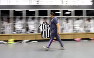 Vestiário do Botafogo no Nilton Santos (Foto: Vítor Silva/Botafogo