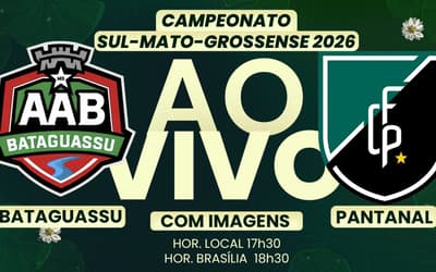 Bataguassu e Pantanal se enfrentam com transmissão ao vivo e com imagens do LANCE!TV