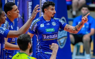 Vôlei Renata busca virada contra o Ciudad e vai a final do Sul-Americano de Vôlei