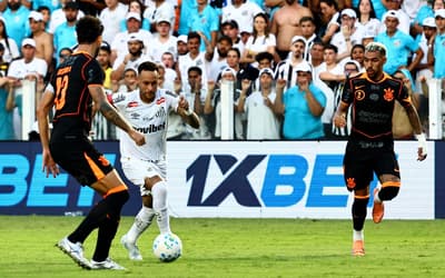 Corinthians abre o placar, mas Santos busca empate em clássico na Vila Belmiro