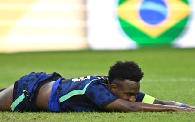 Desempenho ruim de Vini Jr vira foco do pós-jogo (Foto: ANDRE DURAO/Agencia Enquadrar/Gazeta Press) Agencia Enquadrar/Agencia Enquadrar