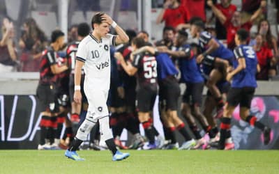 Montoro lamentando gol sofrido pelo Botafogo (Foto: Luiz Delgado/Agência F8/Gazeta Press)