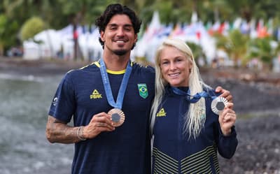 Gabriel Medina e Tatiana Weston-Webb