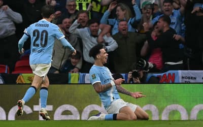 O'Reilly comemora gol do Manchester City sobre o Arsenal na final da Copa da Liga Inglesa