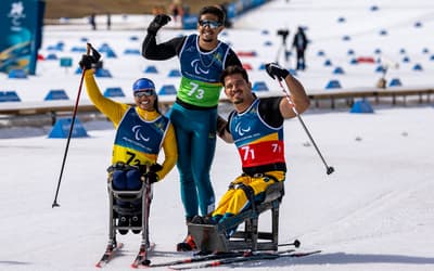 Brasil encerra Paralimpíadas de Inverno com Ribera e Aline em 5º lugar