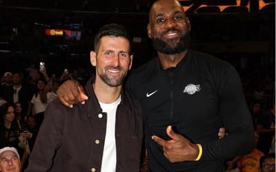 Djokovic marca presença em jogo da NBA com Lebron e Luka