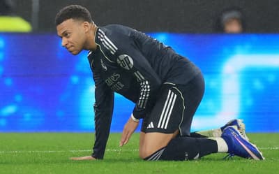 Mbappé na derrota do Real Madrid para o Benfica, na Champions League (Foto: Patricia de Melo Moreria/AFP)