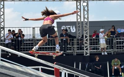 Após susto, Rayssa Leal volta a treinar no Mundial de Skate