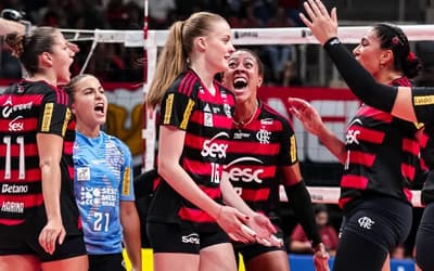 Veja os lances da vitória do Sesc Flamengo sobre o Praia Clube na semifinal da Superliga