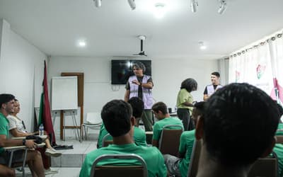 Fluminense ministra palestra pelo fim da violência de gênero em Xerém