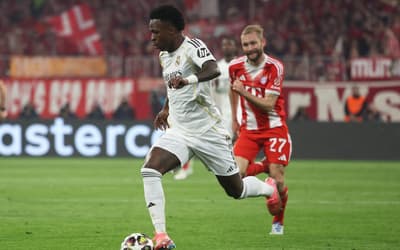 Gol perdido por Vini Jr em Bayern x Real Madrid chama atenção: 'Não pode'