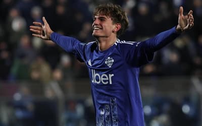 Nico Paz em ação pelo Como FC, da Itália (Foto: Reprodução/Instagram)