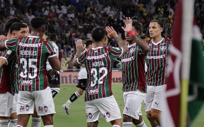Jogadores do Fluminense comemoram gol contra o Operário (Foto: Marcelo Gonçalves/ Fluminense FC)