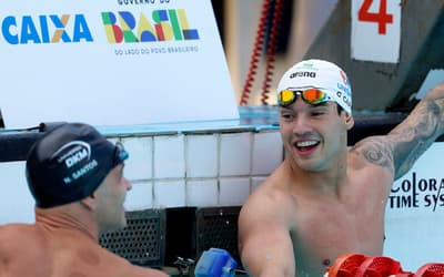 Caribé e Nicholas Santos protagonizam duelo entre gerações nos 50m borboleta