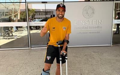 O atleta Tricolor tem previsão de retorno somente para temporada de 2027 (Foto: Reprodução/X/LucasMoura)