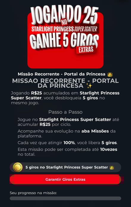 Captura de tela mostra uma das missões diárias na MC Games.