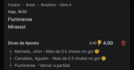 Captura de tela de Odds Aumentadas na Superbet