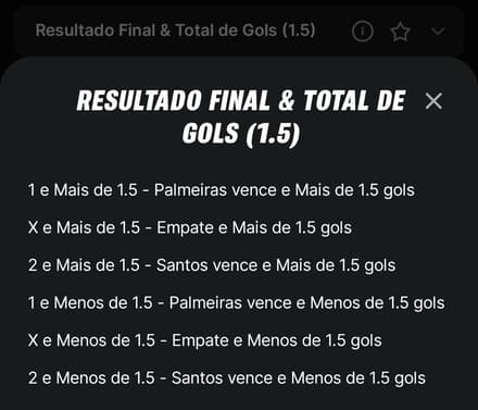 Captura de tela da explicação da Superbet sobre os mercados de apostas