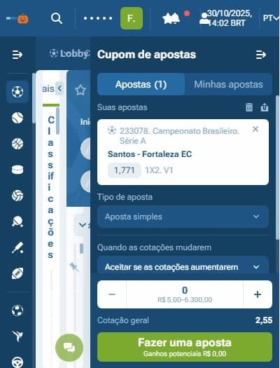 Captura da tela do cupom de apostas sem o código promocional 1xbet ativado.