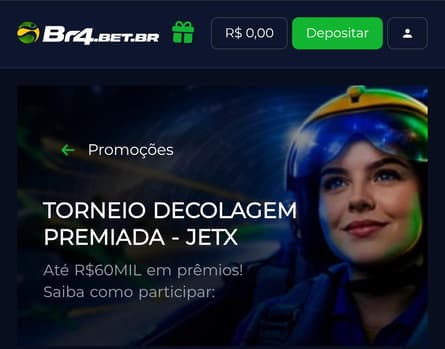 Captura de tela do torneio Decolagem Premiada JetX na BR4BET.
