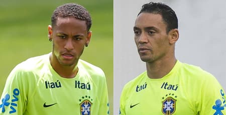 Treino Seleção Brasileira - Neymar e Ricardo Oliveira (foto:AGIF)