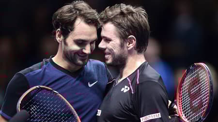HOME - Roger Federer x Stanislas Wawrinka - ATP World Finals (Foto: Leon Neal/AFP)