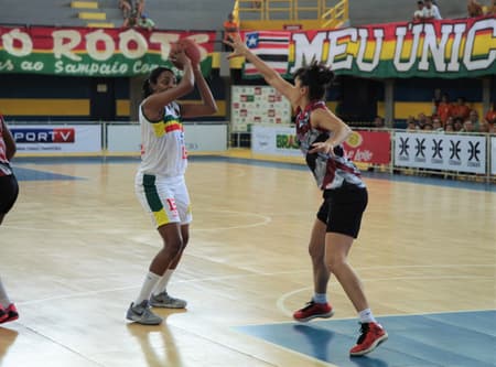 No 1º clássico entre times maranhenses na LBF, melhor para o Sampaio Correa (Foto: Paulo de Tarso/Sampaio Basquete)