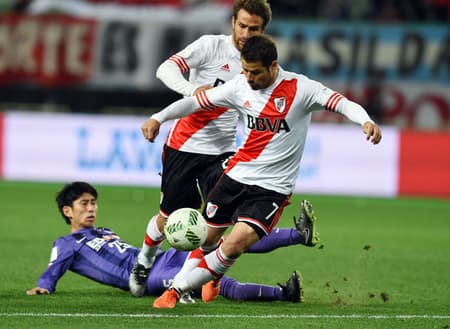 River Plate e Sanfrecce fizeram um jogo bem disputado ((Foto: Toshifumi Kitamura / AFP)