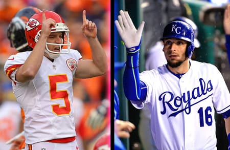 Cairo Santos (NFL) e Paulo Orlando (MLB) (Foto: Justin Edmonds / ELSA)