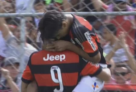 Flamengo x Bahia na Copinha (Foto: reprodução Sportv)