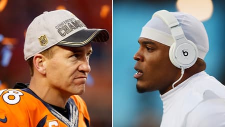 Montagem - Peyton Manning x Cam Newton