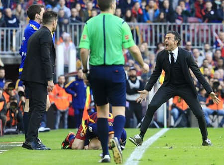 Messi e Luis Enrique - Barcelona x Atlético de Madrid